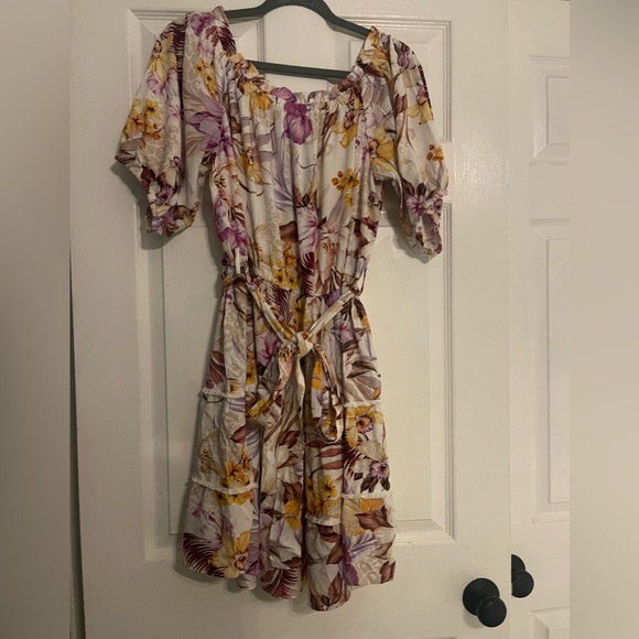 Floral off the should short City Chic dress - Picture 1 of 7